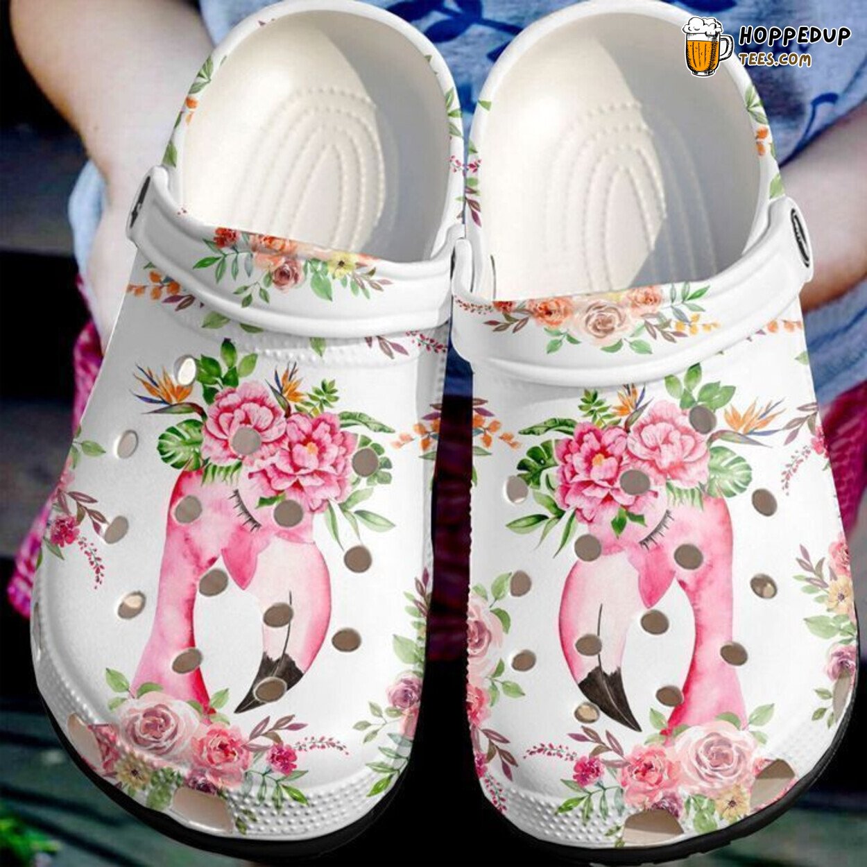 Flamingo Lovely Themed Classic Comfortable Clogs Shoes Unique Bird Lovers