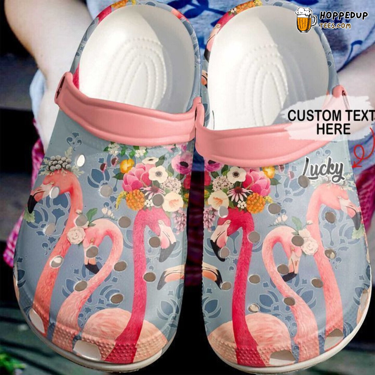 Flamingo Personalized Floral Classic Comfortable Unique Clogs Shoes