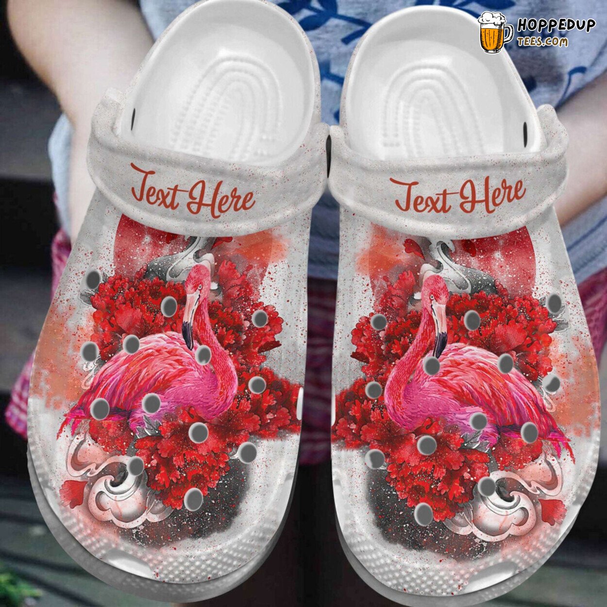 Flamingo Personalized Graceful Themed Comfortable Rubber Clog Shoes