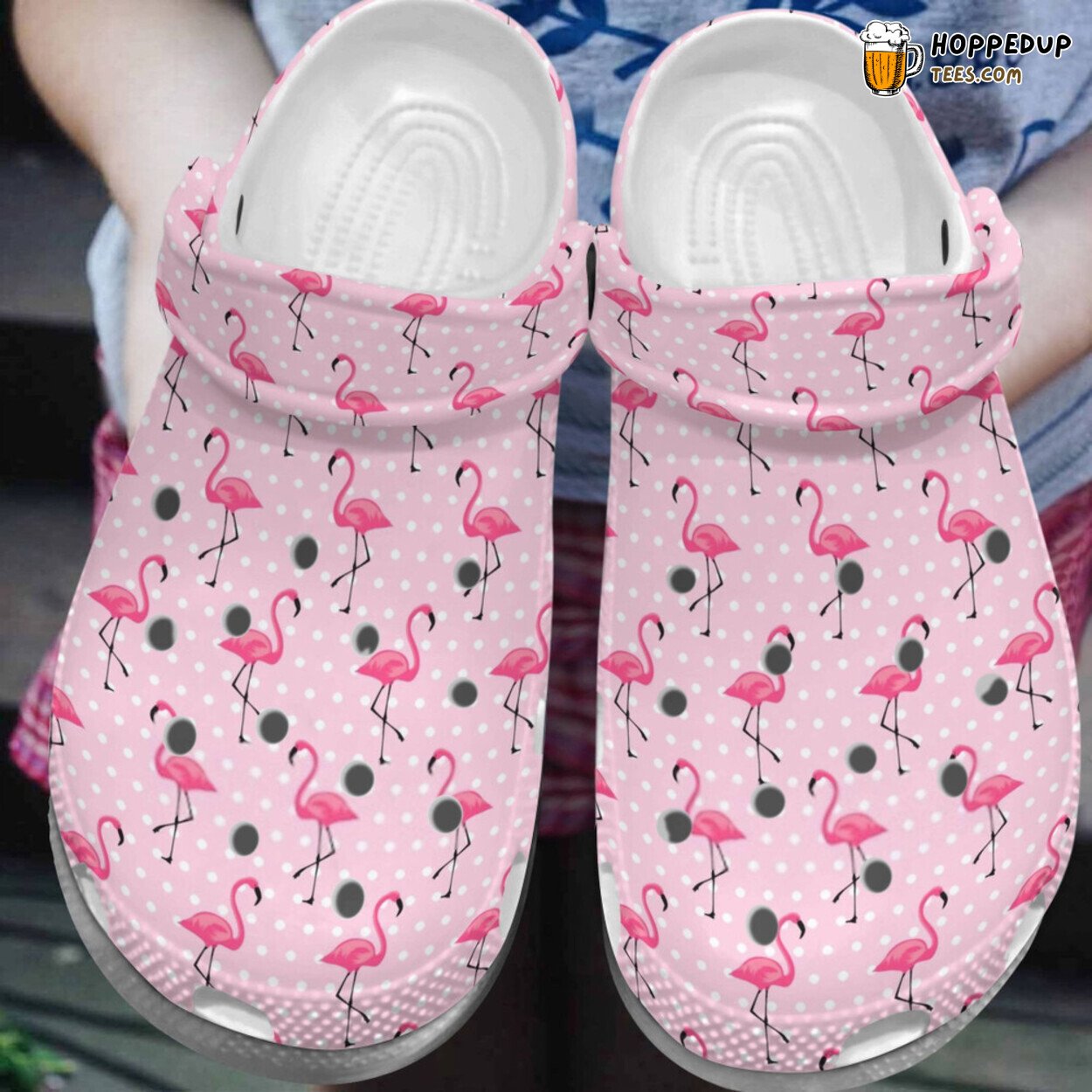 Flamingo Pinky Pattern Gift Rubber Clogs Shoes Comfortable Unique Design