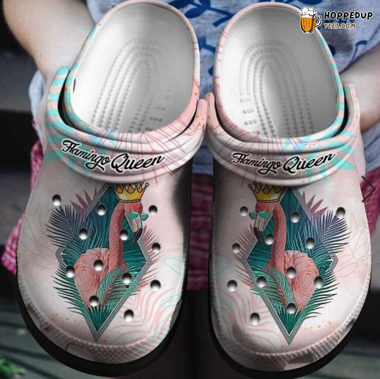 Flamingo Queen Beach Shoes Jungle Beauty Theme Comfortable Clogs Gift