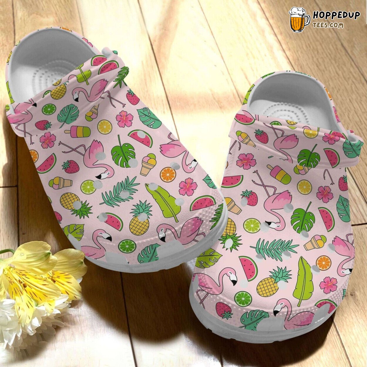 Flamingo Summer Vibes Lover Gift Comfortable Rubber Clog Footwear
