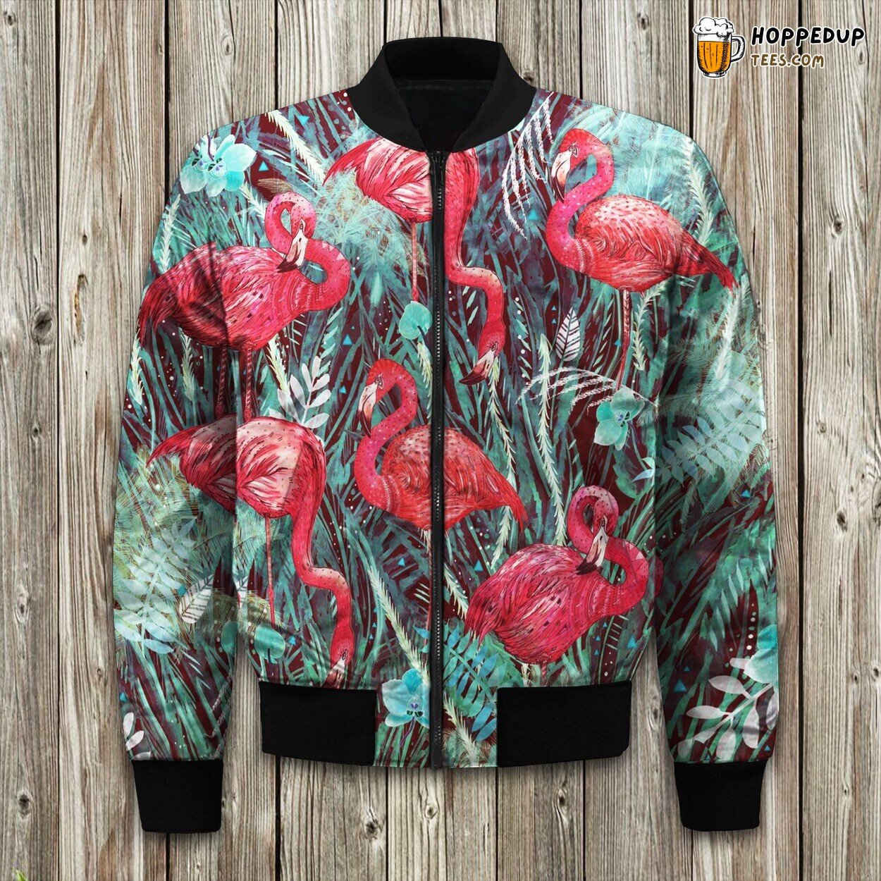 Flamingo Tropical Bomber Jacket