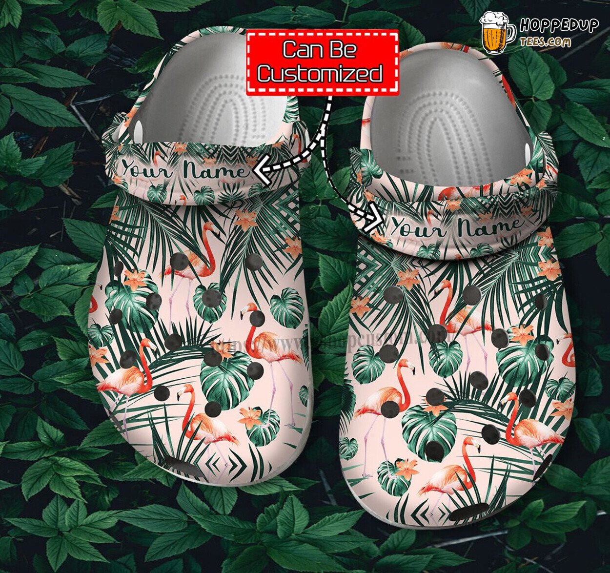 Flamingo Tropical Pattern Shoes Birthday Gifts Women Girl Summer Beach