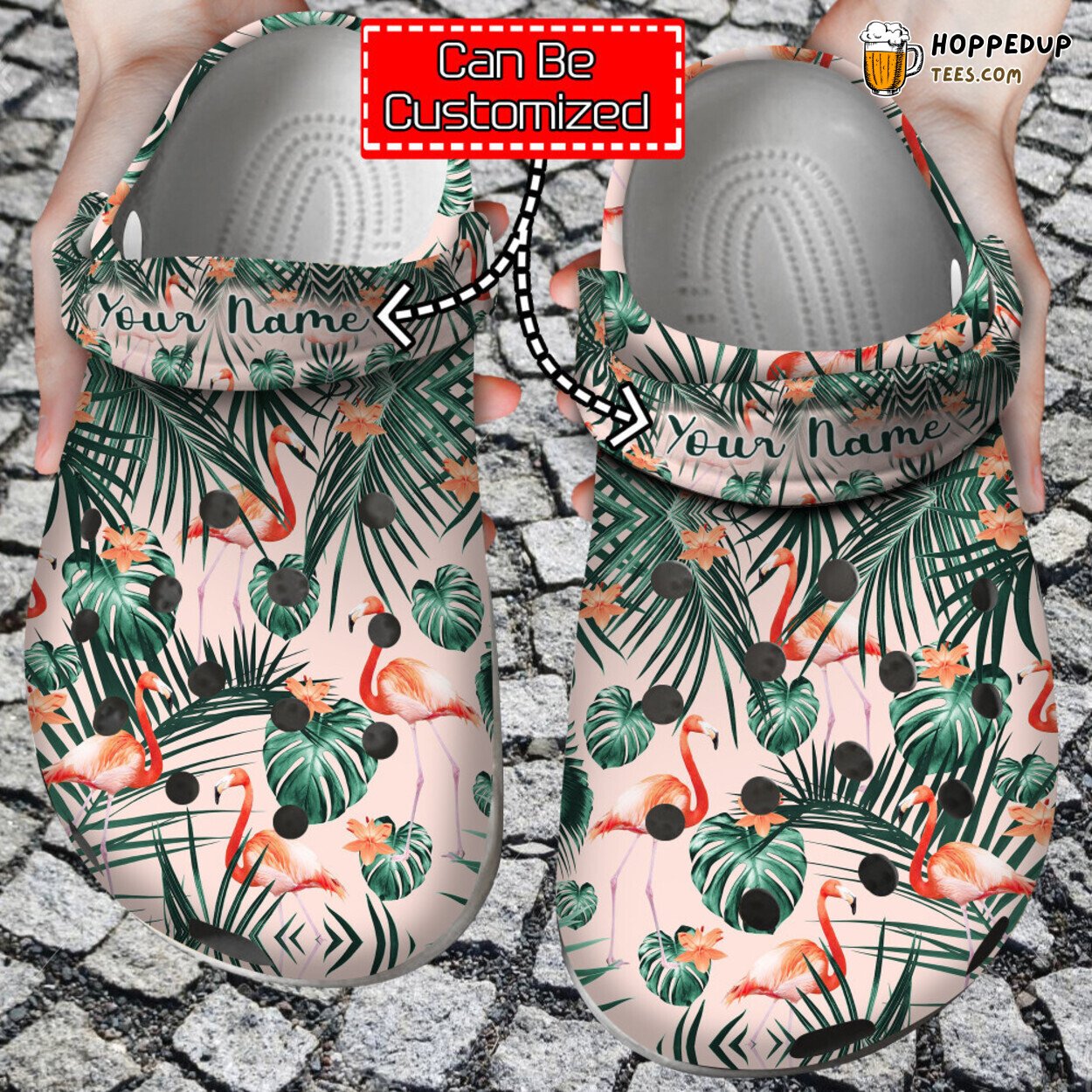Flamingo Tropical Patterns Design Flamingo Themed Clog Shoes Comfortable Wear