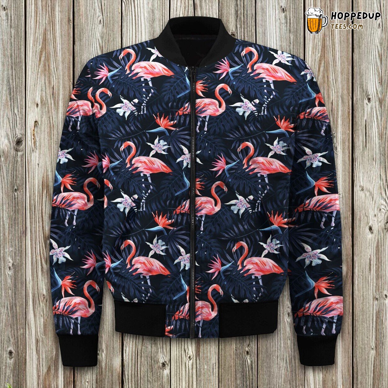Flamingo’s Evening Silhouette Bomber Jackets Winter Twilight
