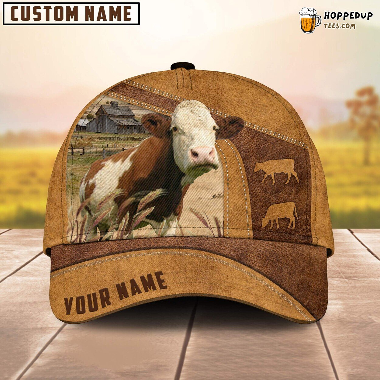 Fleckvieh Cattle Custom Farm Baseball Cap True Farmer Lover Fleckvieh Cattle Custom Farm Baseball Cap True Farmer Lover