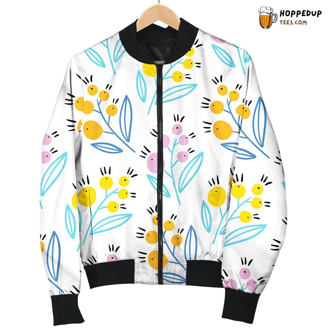 Floral Abstract Seamless Pattern Spring Pattern Bomber Jacket