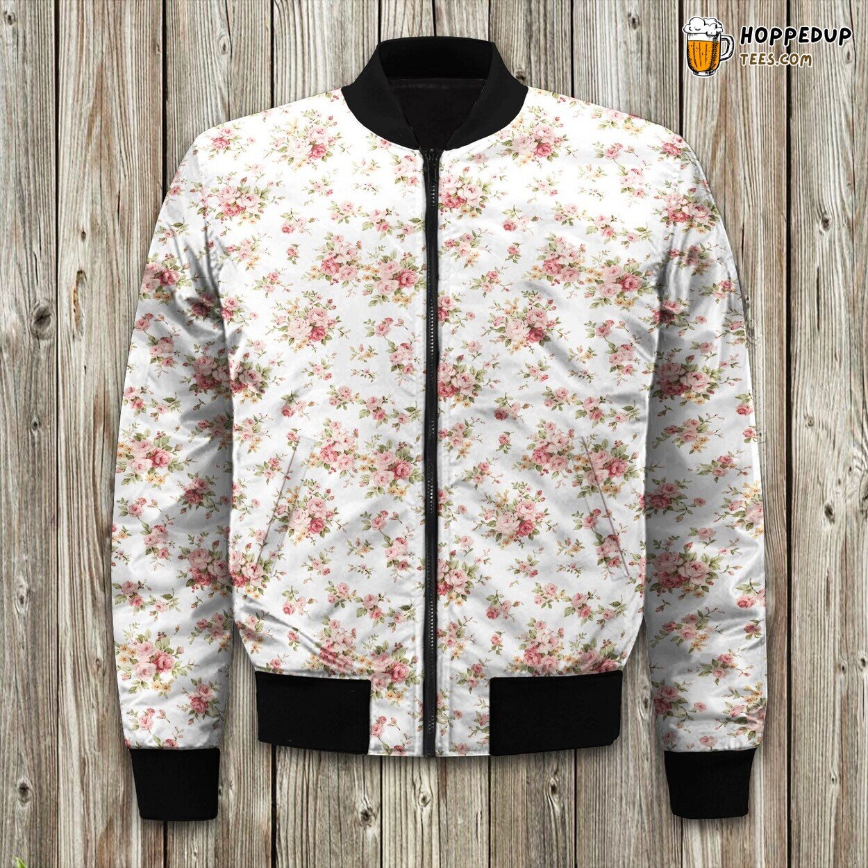 Floral Beauty Spring Rose Winter Bomber Jacket Stylish Comfort Wear