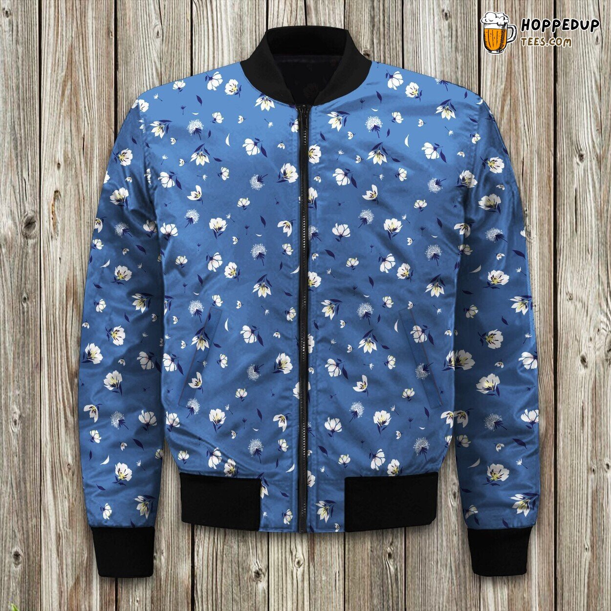 Floral Blooming Botanical Bomber Jacket