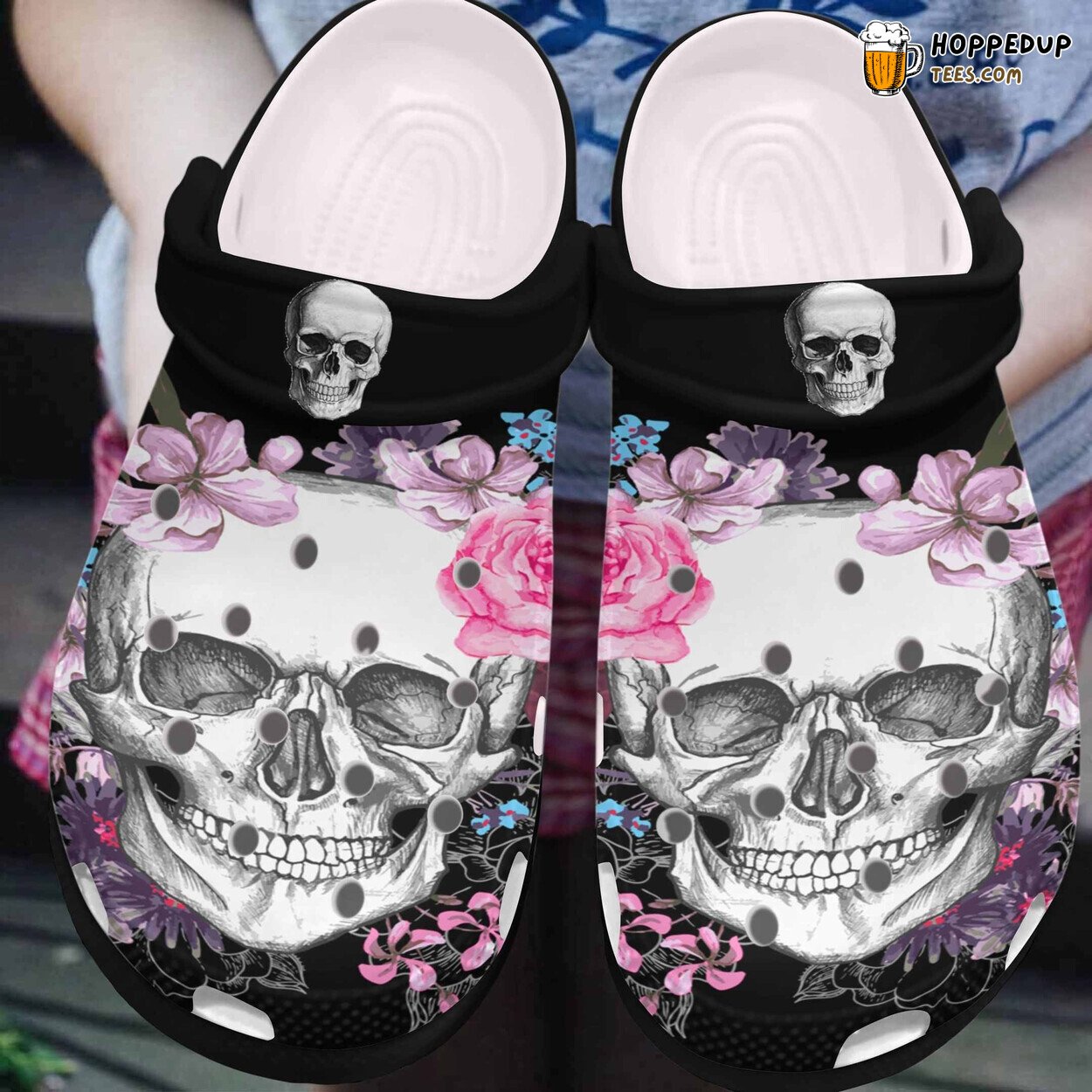 Floral Design Classic Comfortable Clogs Shoes Elegant Nature Inspired Gift