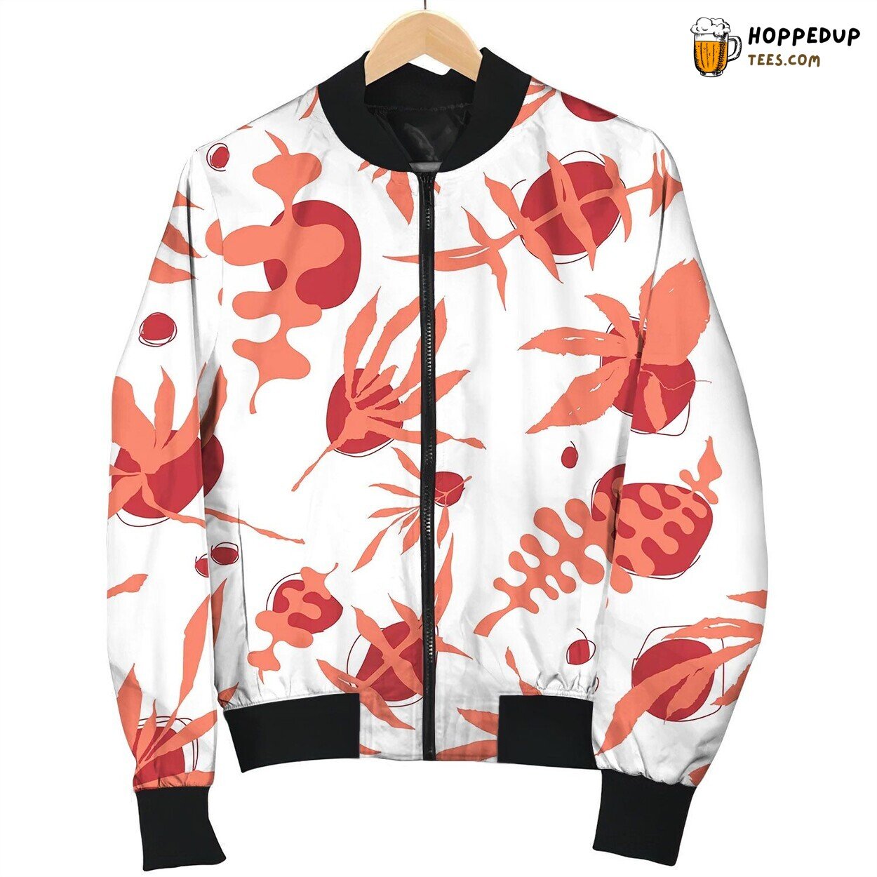 Floral Foliage Seamless Pattern Awesome Bomber Jacket