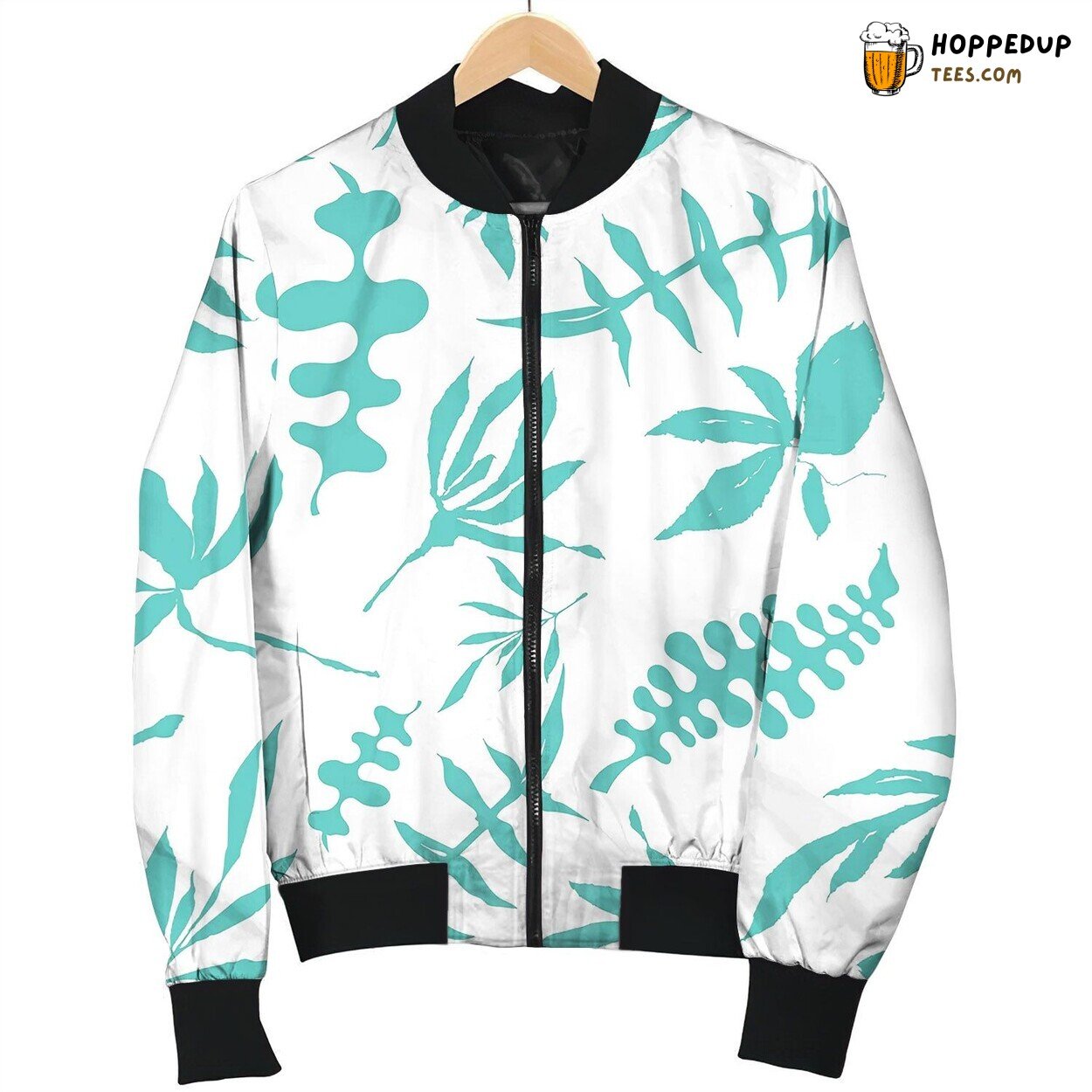 Floral Foliage Seamless Pattern Bomber Jacket