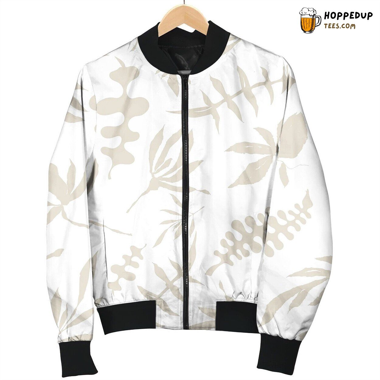Floral Foliage Seamless Pattern Happy Bomber Jacket