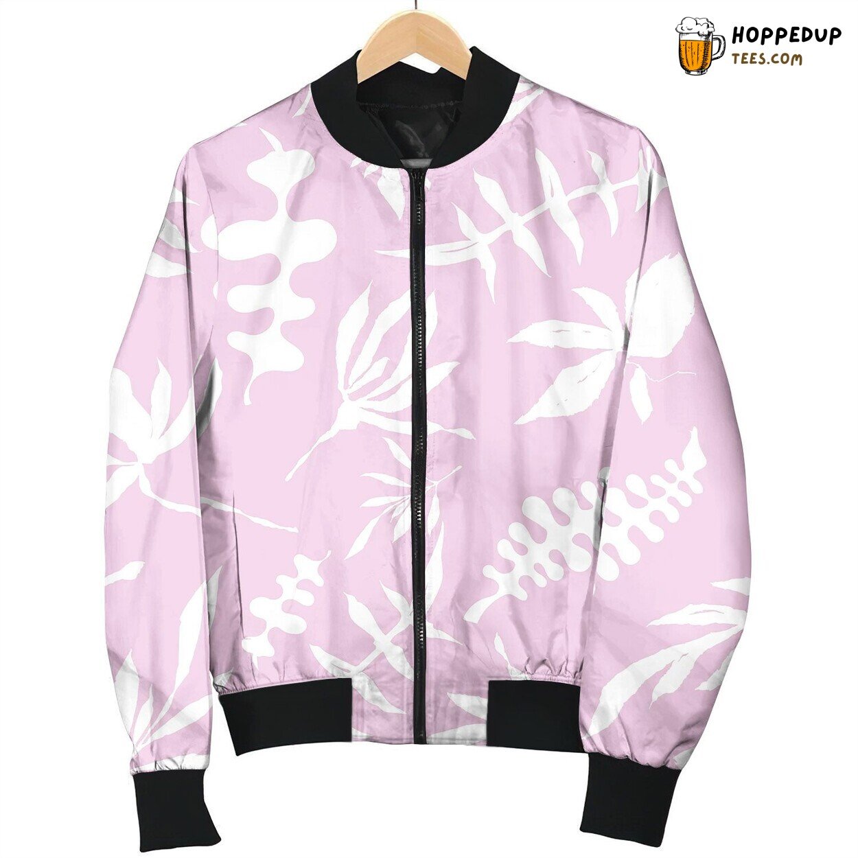 Floral Foliage Seamless Pattern Love Bomber Jacket