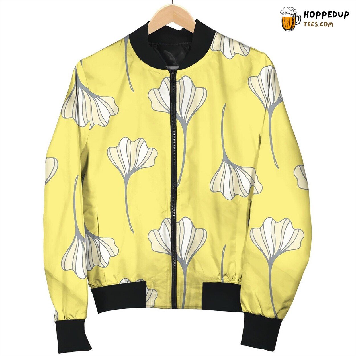 Floral Garden Beautiful Leaves Seamless Bomber Jacket