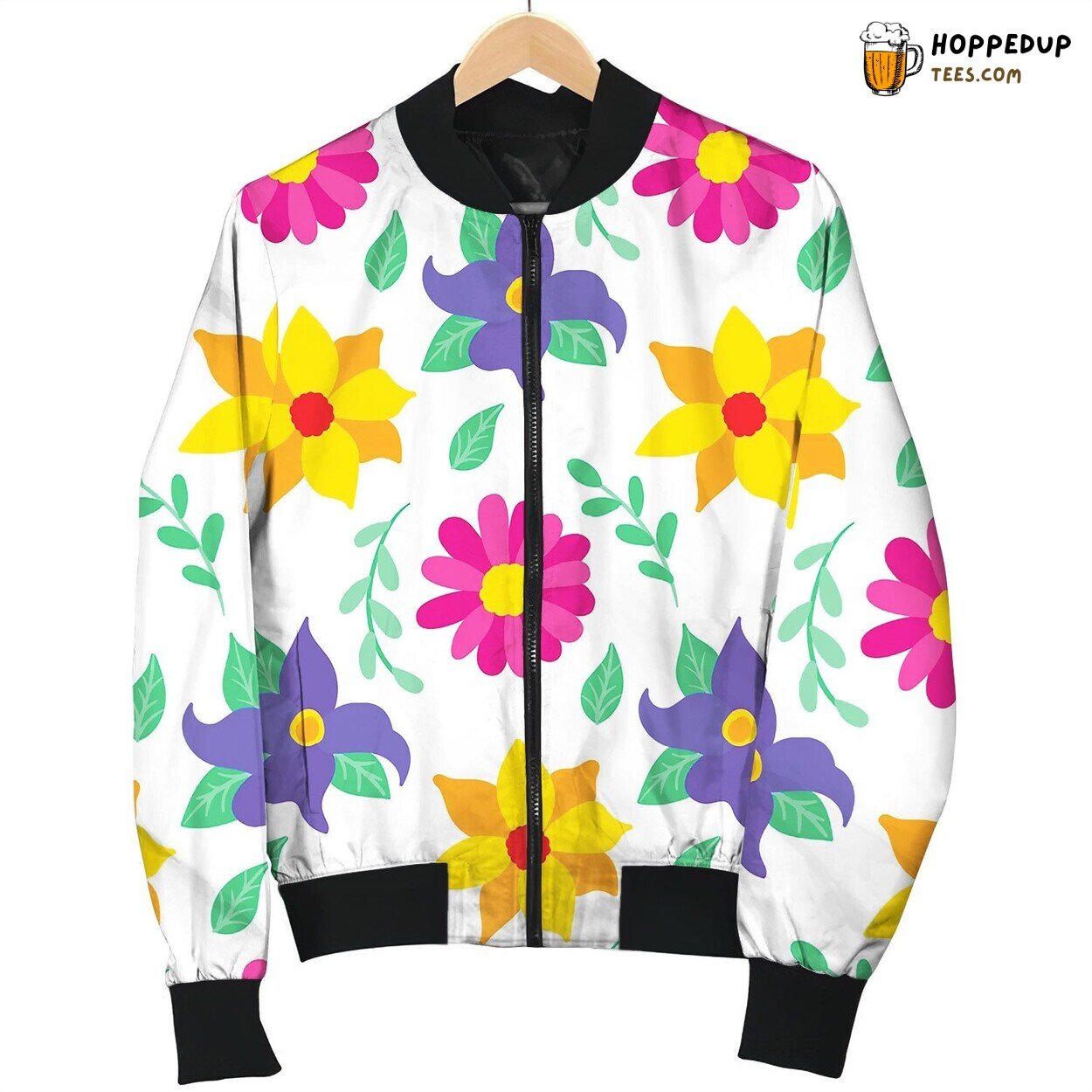Floral Mexican Seamless Pattern Love Bomber Jacket