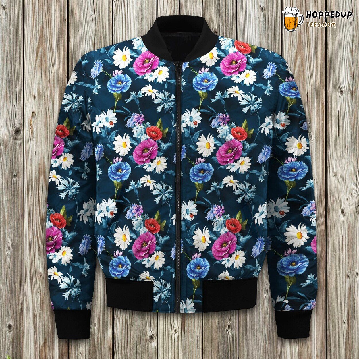 Floral Painting In Color Bomber Jacket