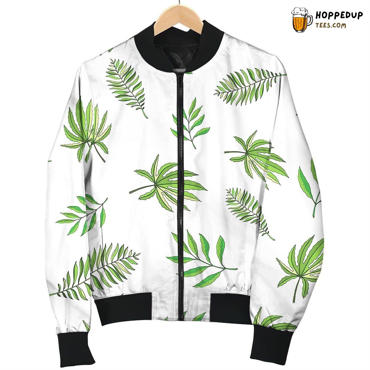Floral Paradise Hand Drawn Tropic Seamless Pattern Bomber Jacket