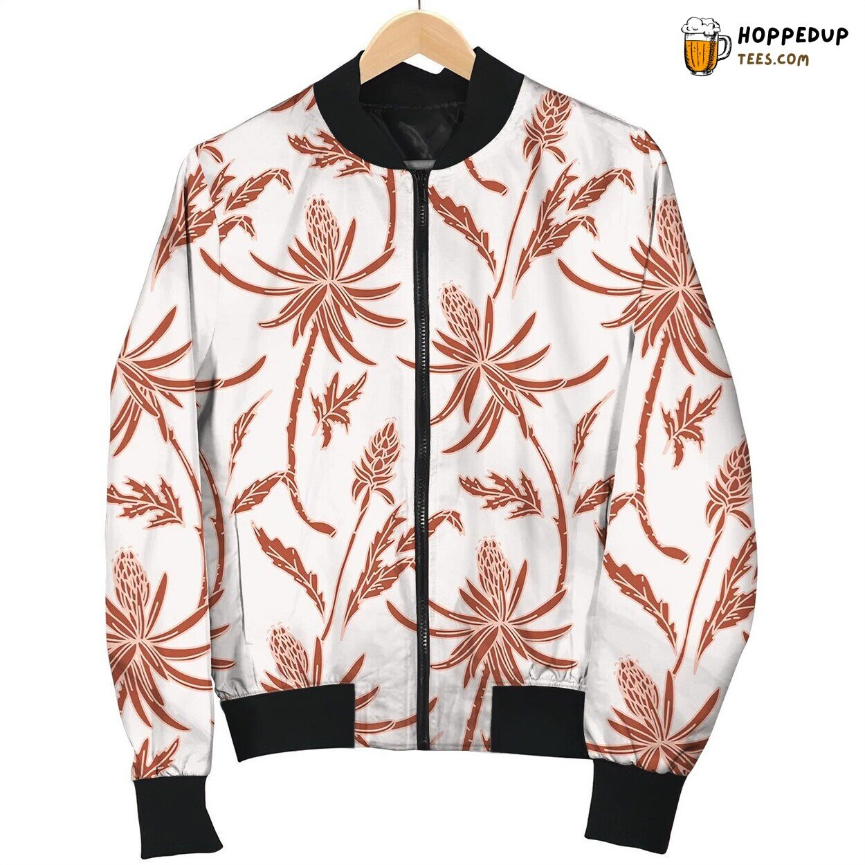 Floral Pattern Nude Pink Flower Seamless Light Bomber Jacket