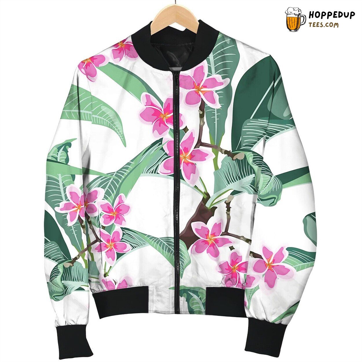 Floral Seamless Exotic Pattern Bomber Jacket