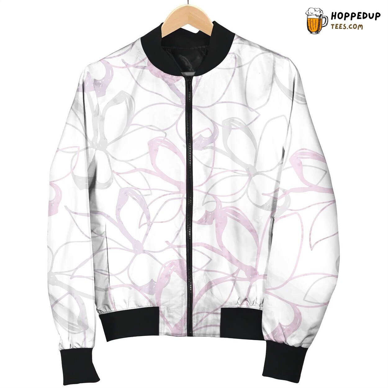 Floral Seamless Pattern Beach Bomber Jacket