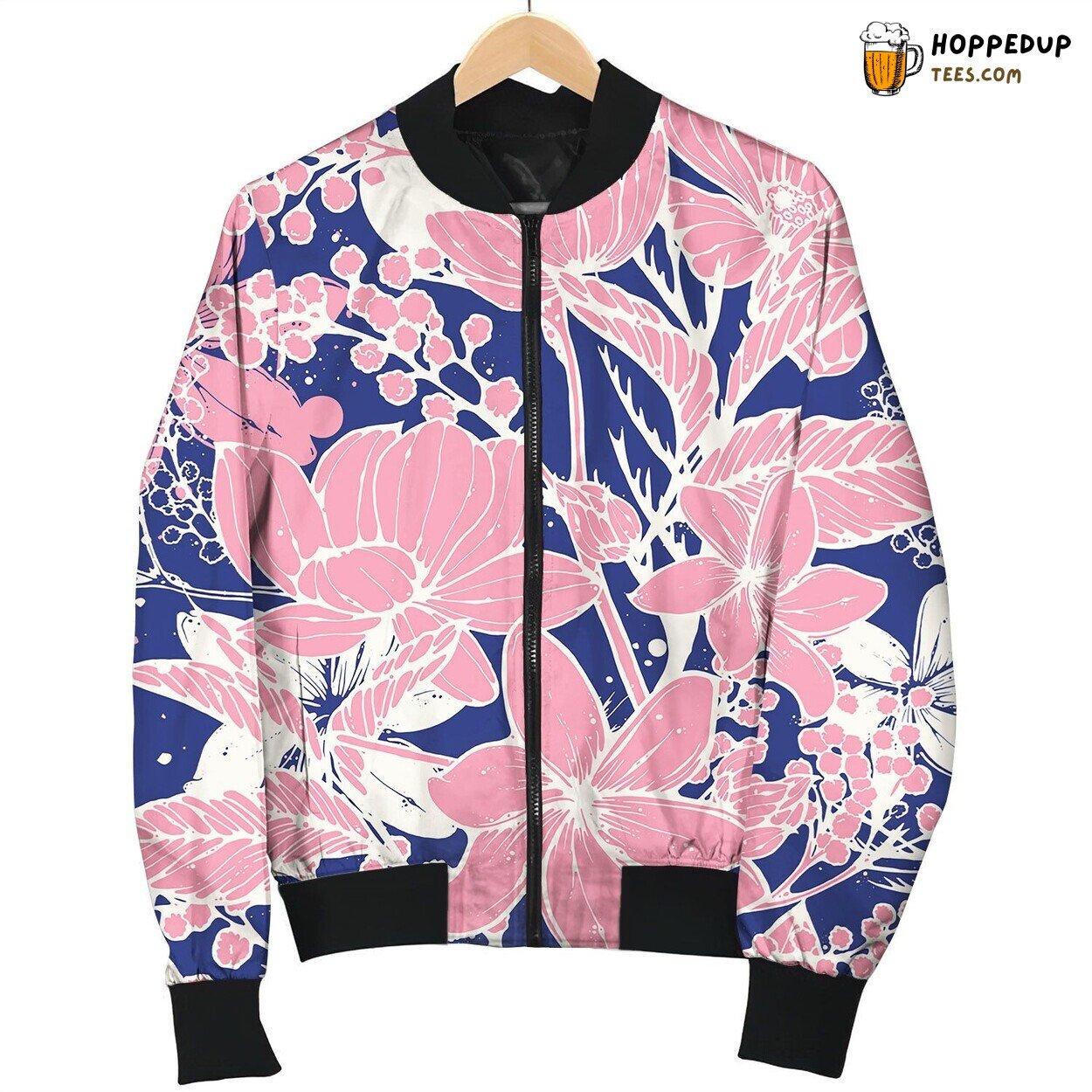 Floral Seamless Pattern Bomber Jacket