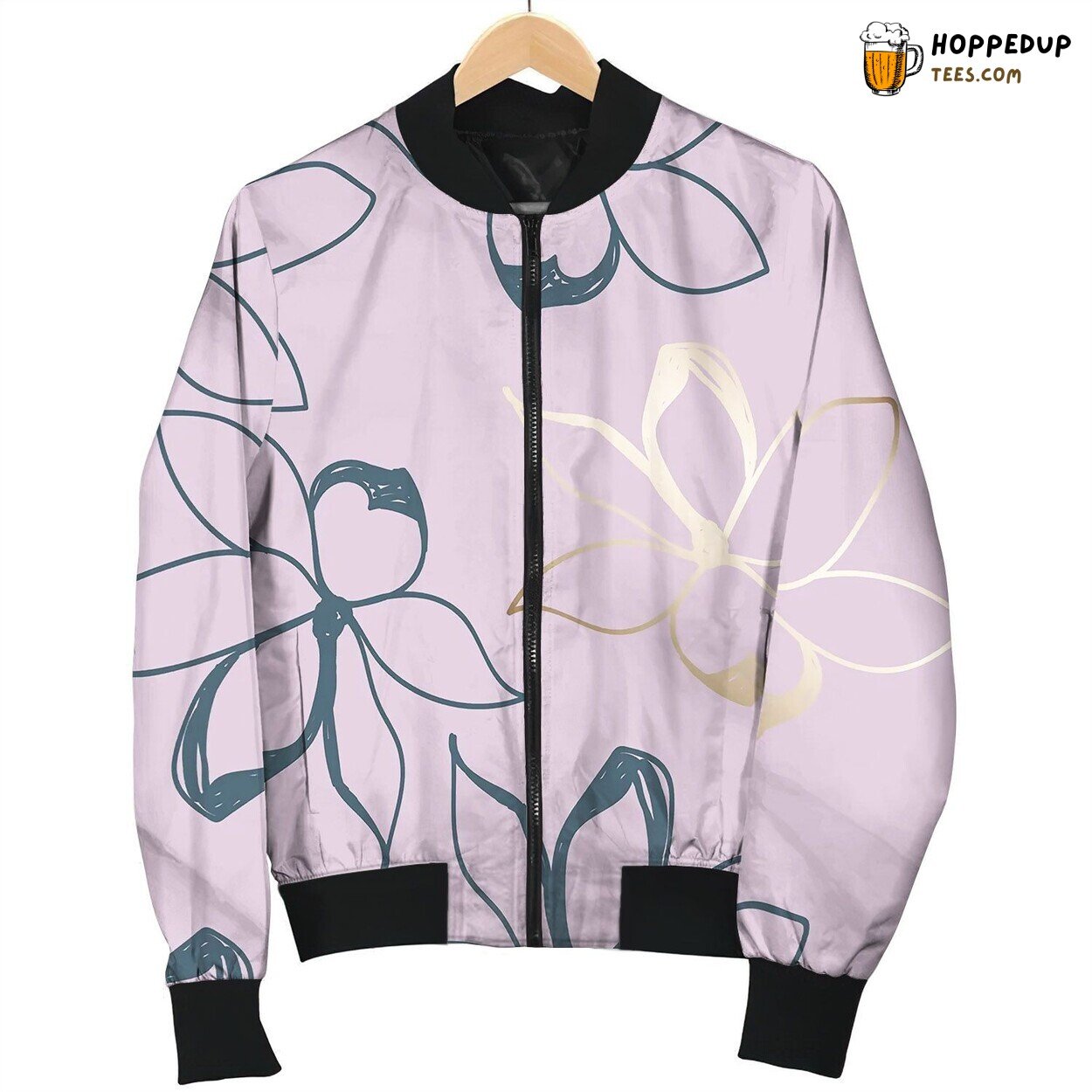 Floral Seamless Pattern Sunny Bomber Jacket