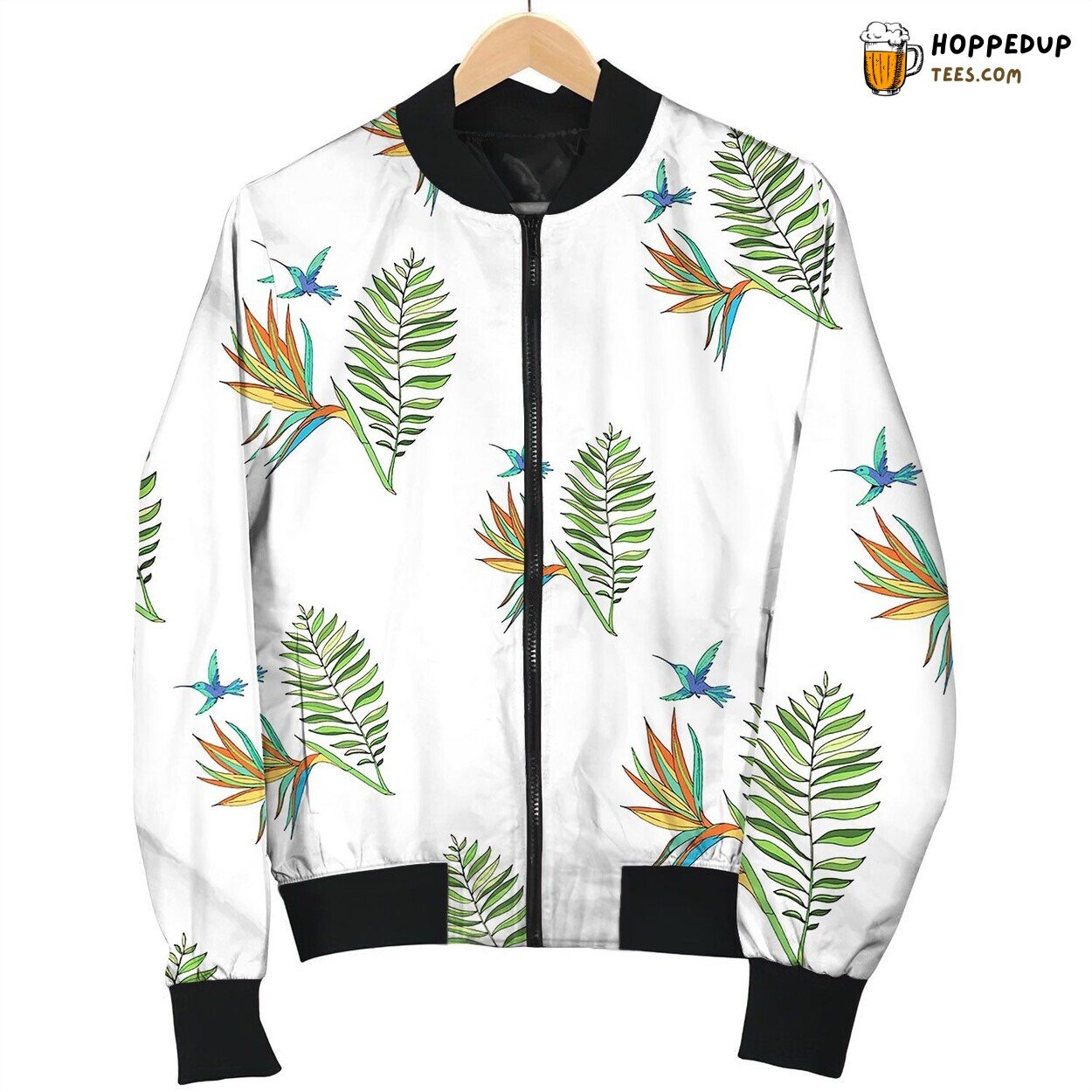 Floral Tropic Seamless Pattern Bomber Jacket