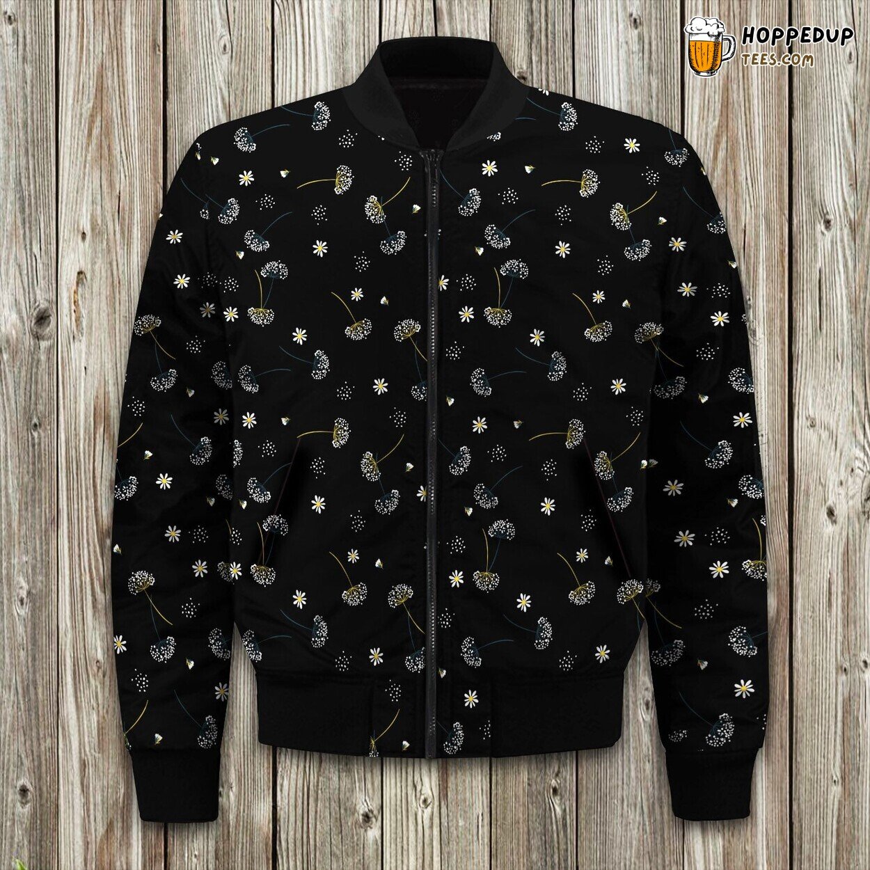Floral White Wind Bomber Jacket