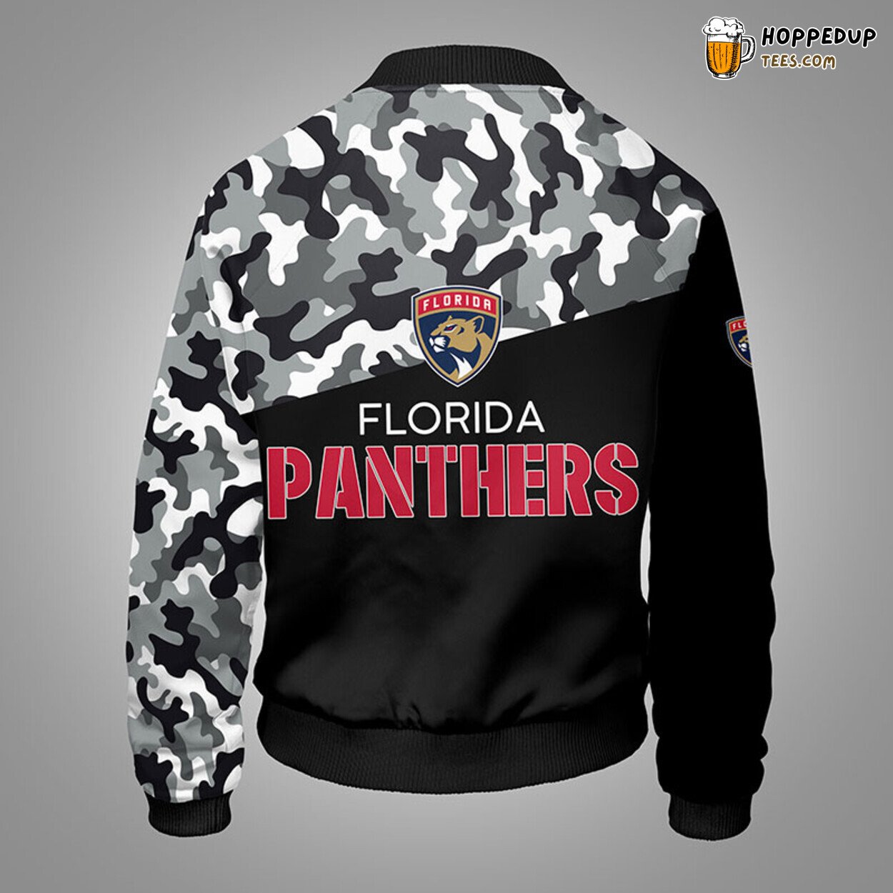Florida Panthers NHL Camouflage Red Unique Bomber Jacket Stylish Design Look
