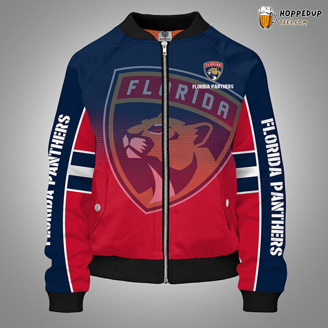 Florida Panthers NHL Distinct Red Bomber Jacket Unique Stylish Themed Look