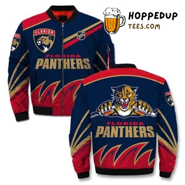 Florida Panthers NHL Distinctive Blue Bomber Jacket Authentic