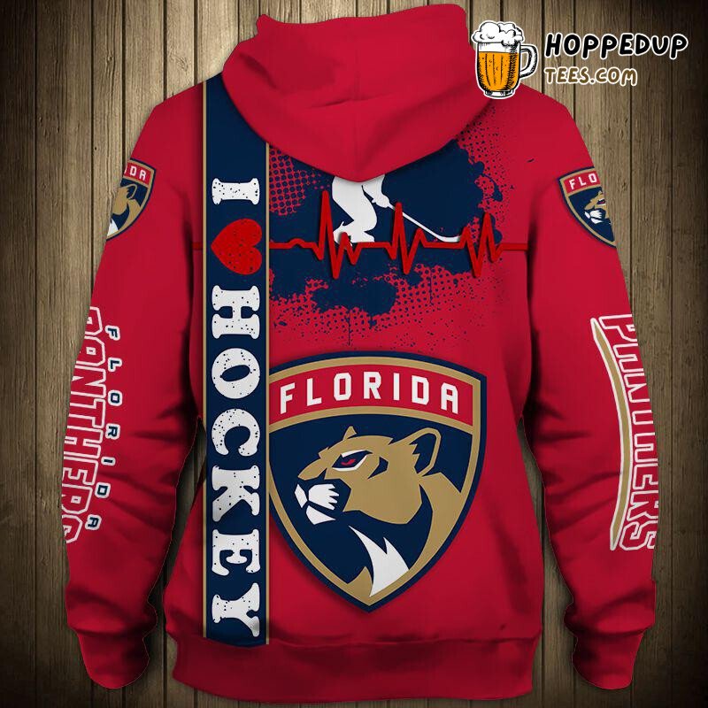 Florida Panthers NHL Heartbeat Inspired Fan Bomber Jacket Edge
