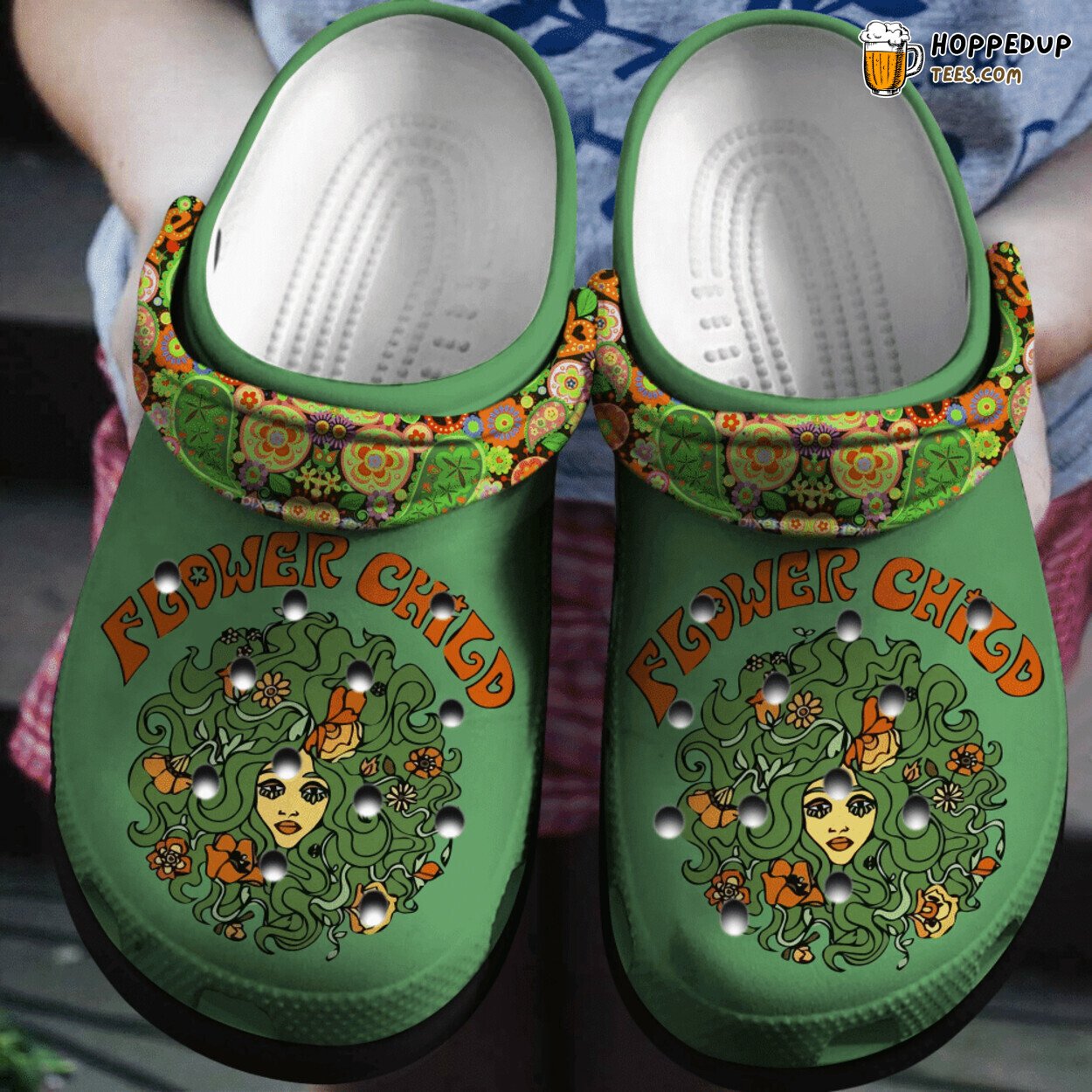Flower Child Girl Art 5 Lover Gift Comfortable Rubber Clogs Shoes