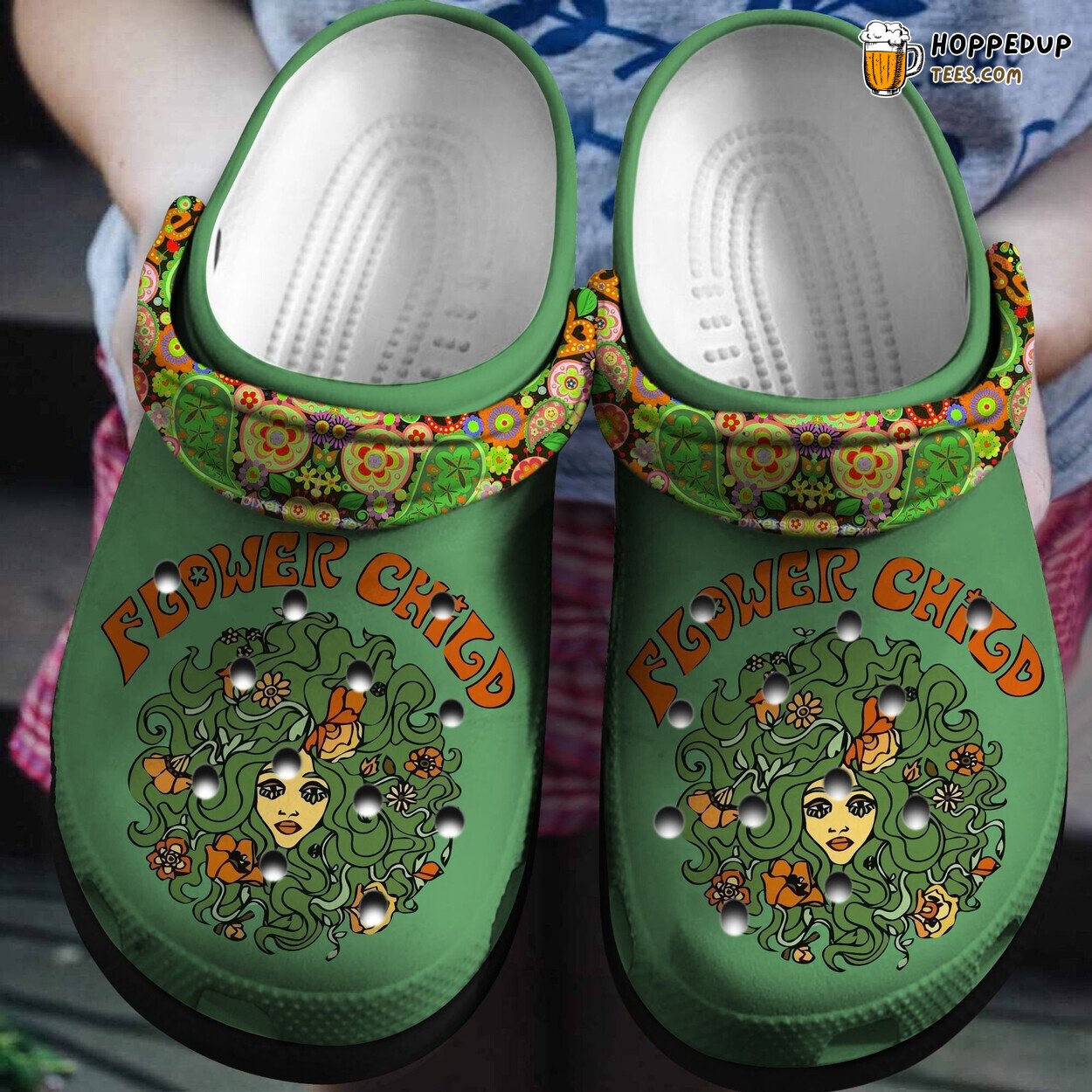 Flower Child Girl Art Comfortable Unique Birthday Gift Clogs