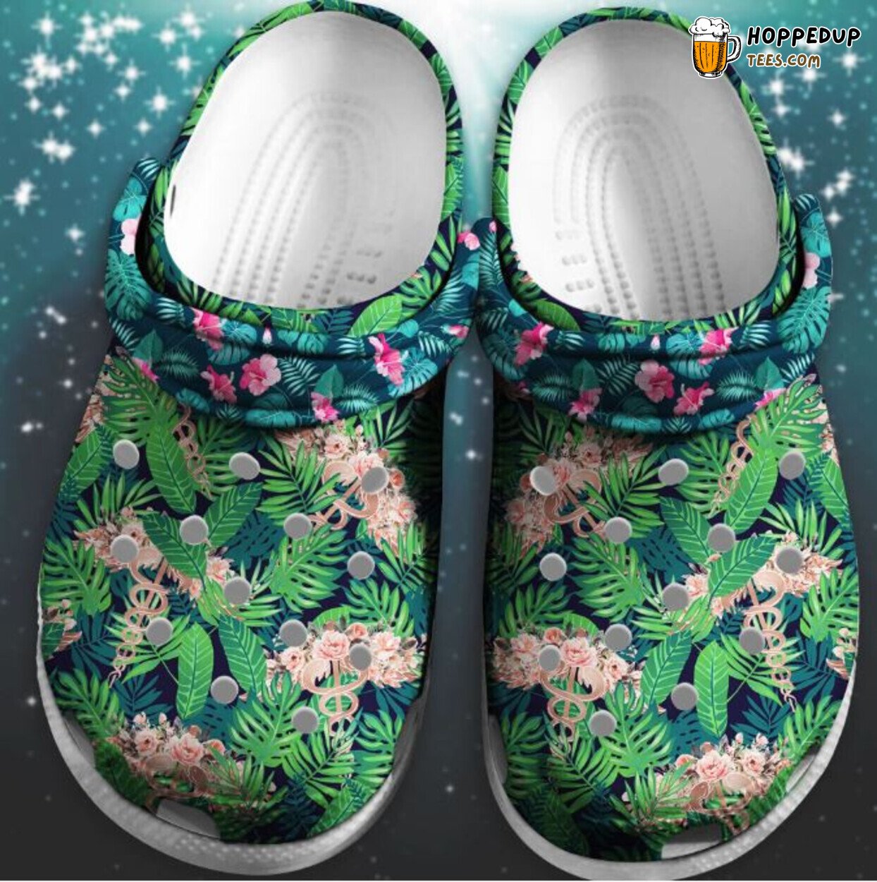 Flower Pattern Nurse Beautiful Jungle Custom Shoes Gift Boys Girls