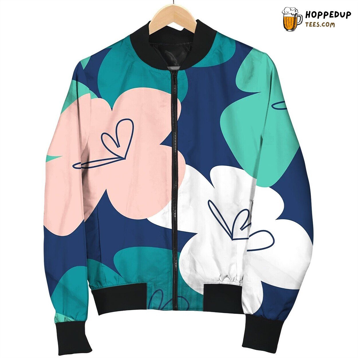 Flowers Patten Seamless Design With Simple Cute Bomber Jacket