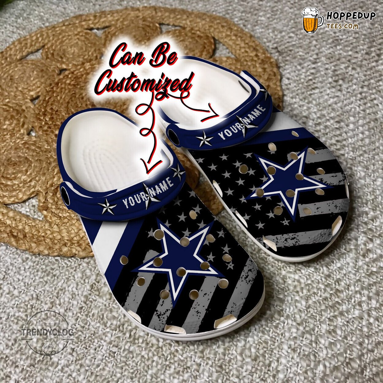 Football DCowboys American Flag Personalized Clog Shoes