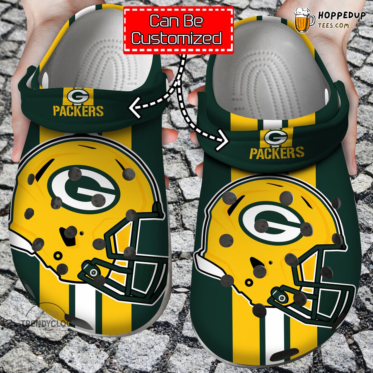Football GPackers Helmets Personalized Comfortable Unique Clog Shoes