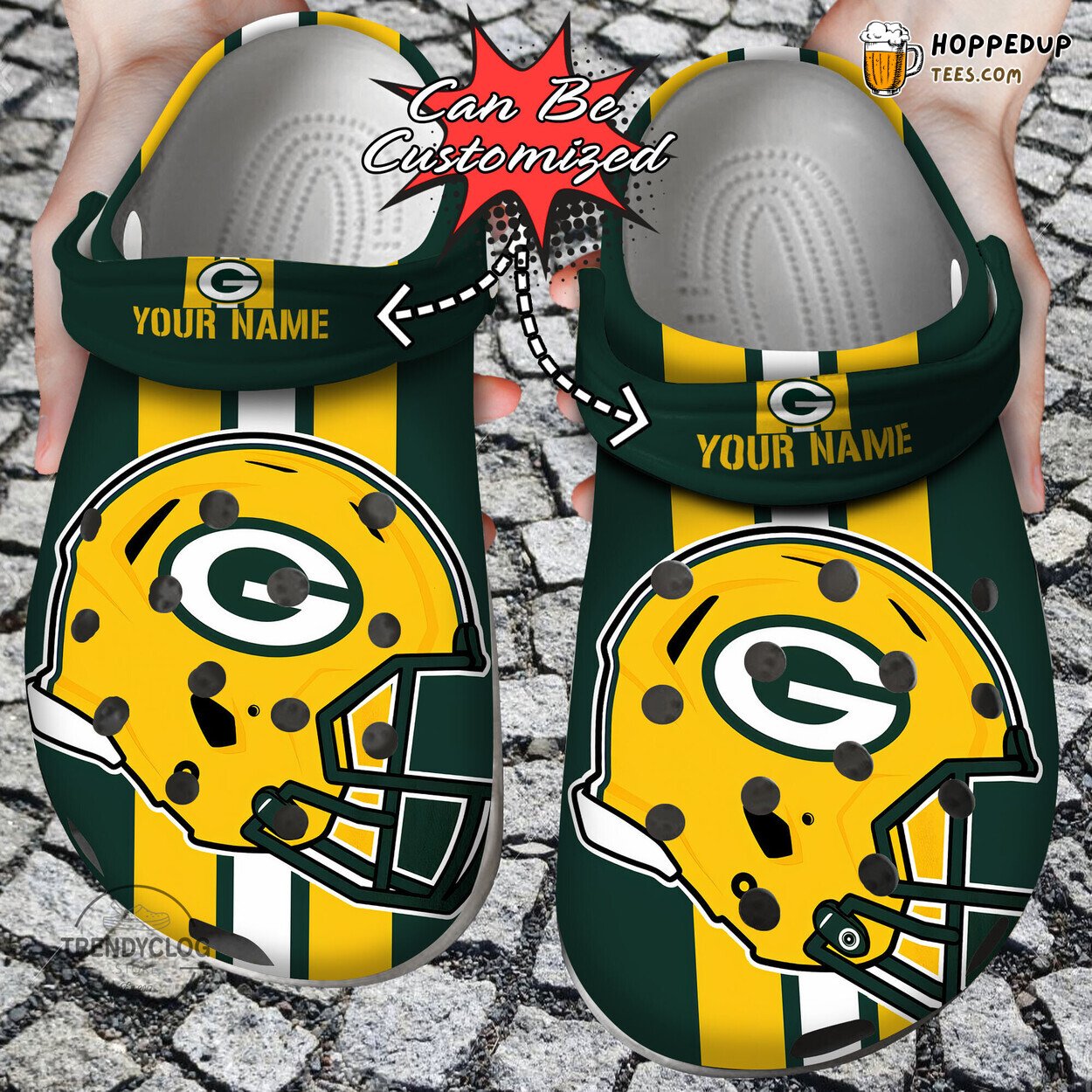 Football GPackers Team Helmets Personalized Clog Shoes Comfortable Style
