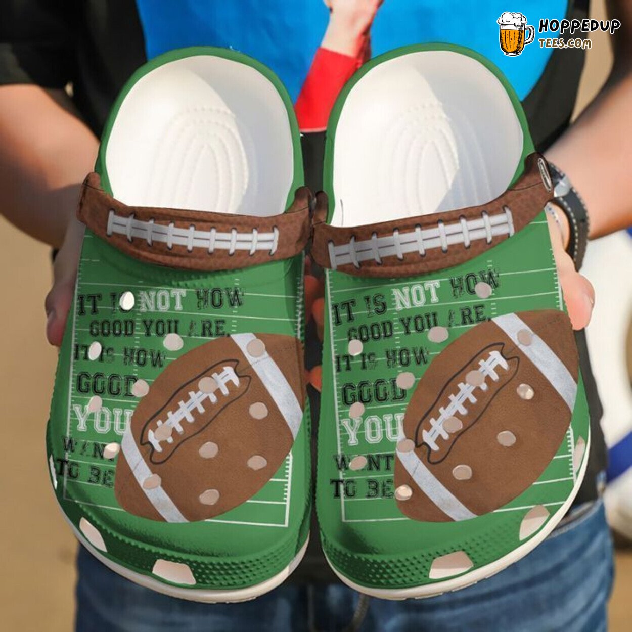 Football How You Wanna Be Theme Classic Comfortable Clogs Shoes Unique