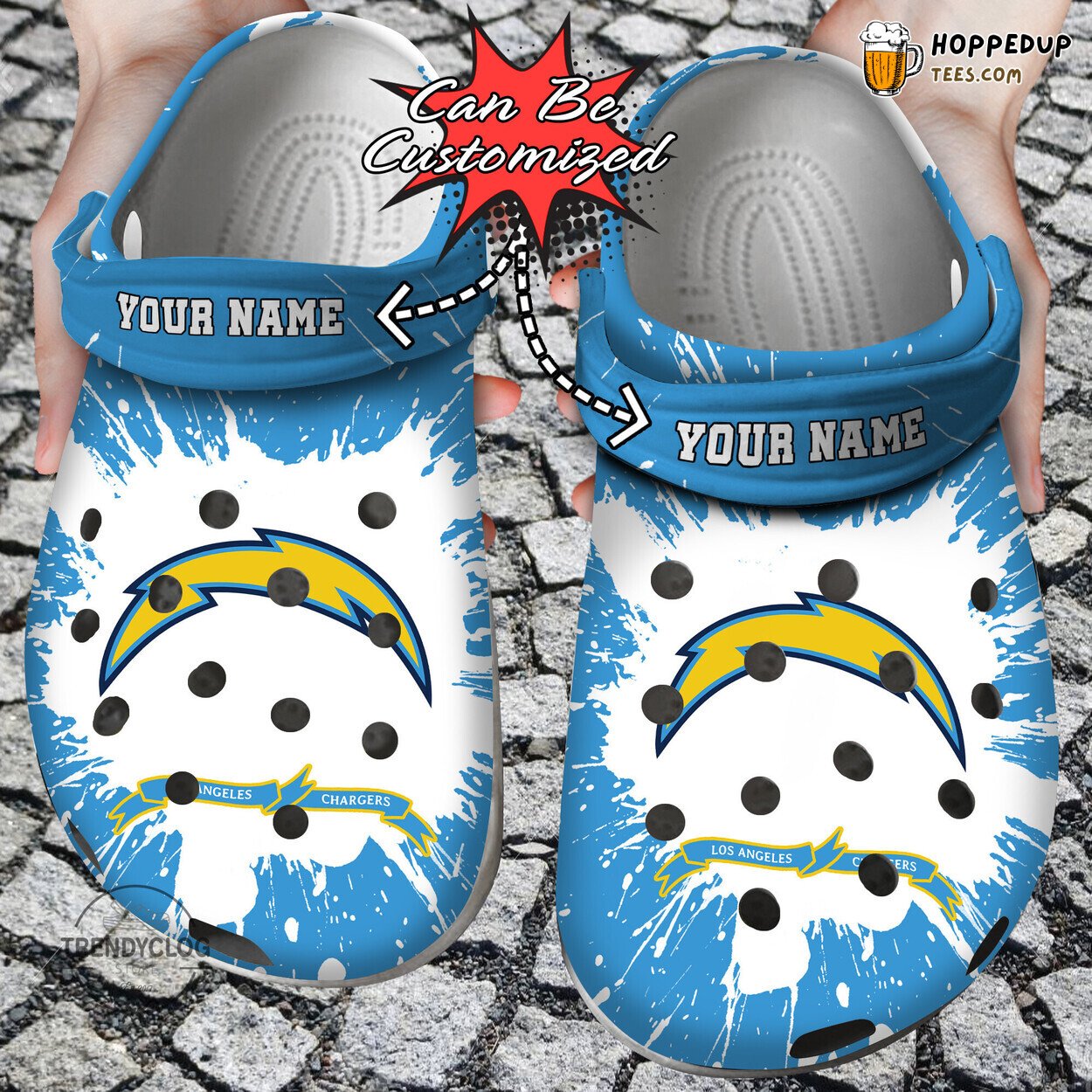 Football LA Chargers Team Personalized Unique Comfortable Clog Shoes