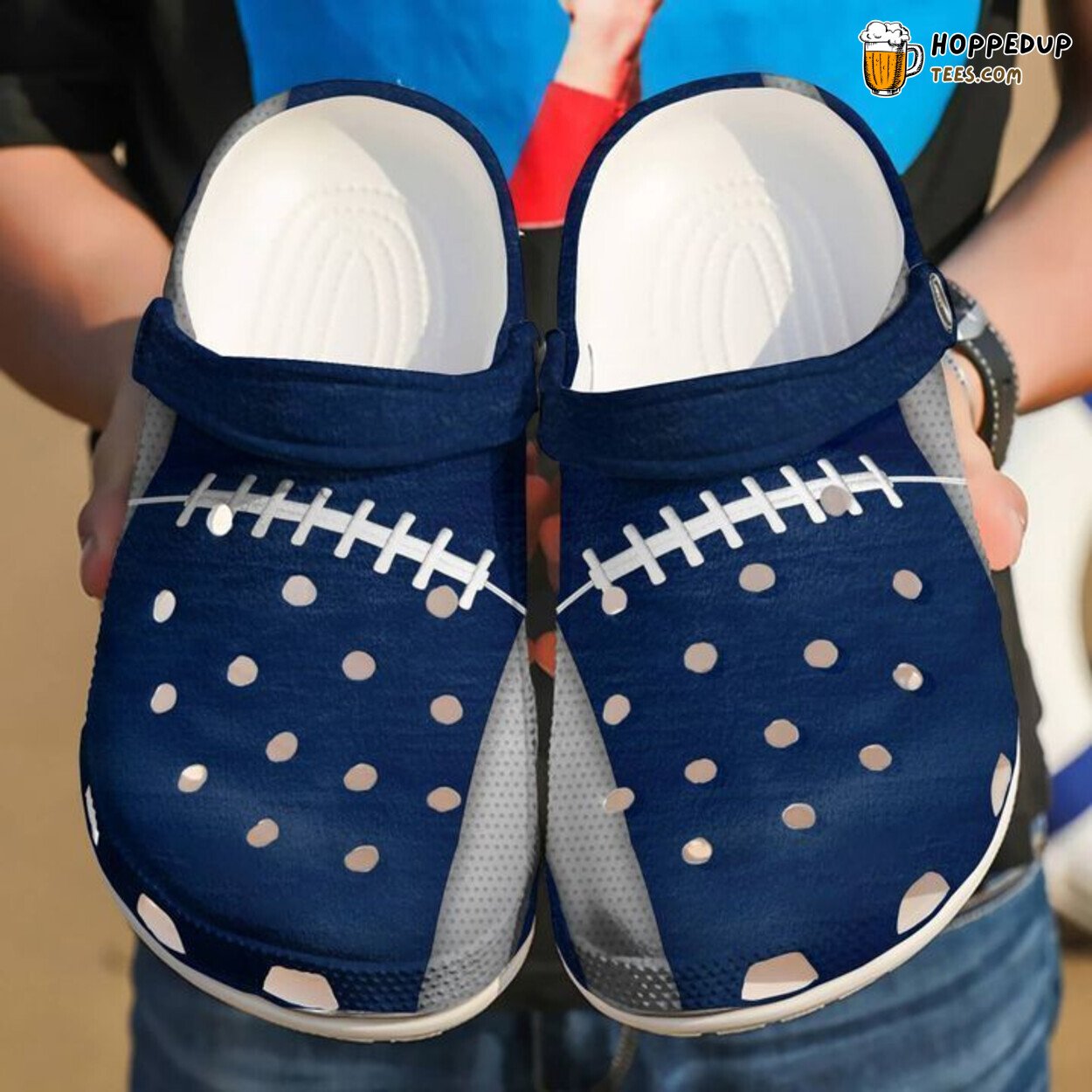 Football Lover Theme Comfortable Clogs Sports Inspired Athletic Footwear