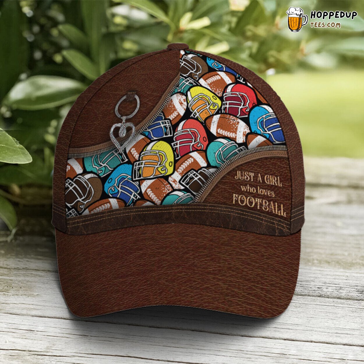 Football Passion Girl’s Statement Leather Style Unique Baseball Cap