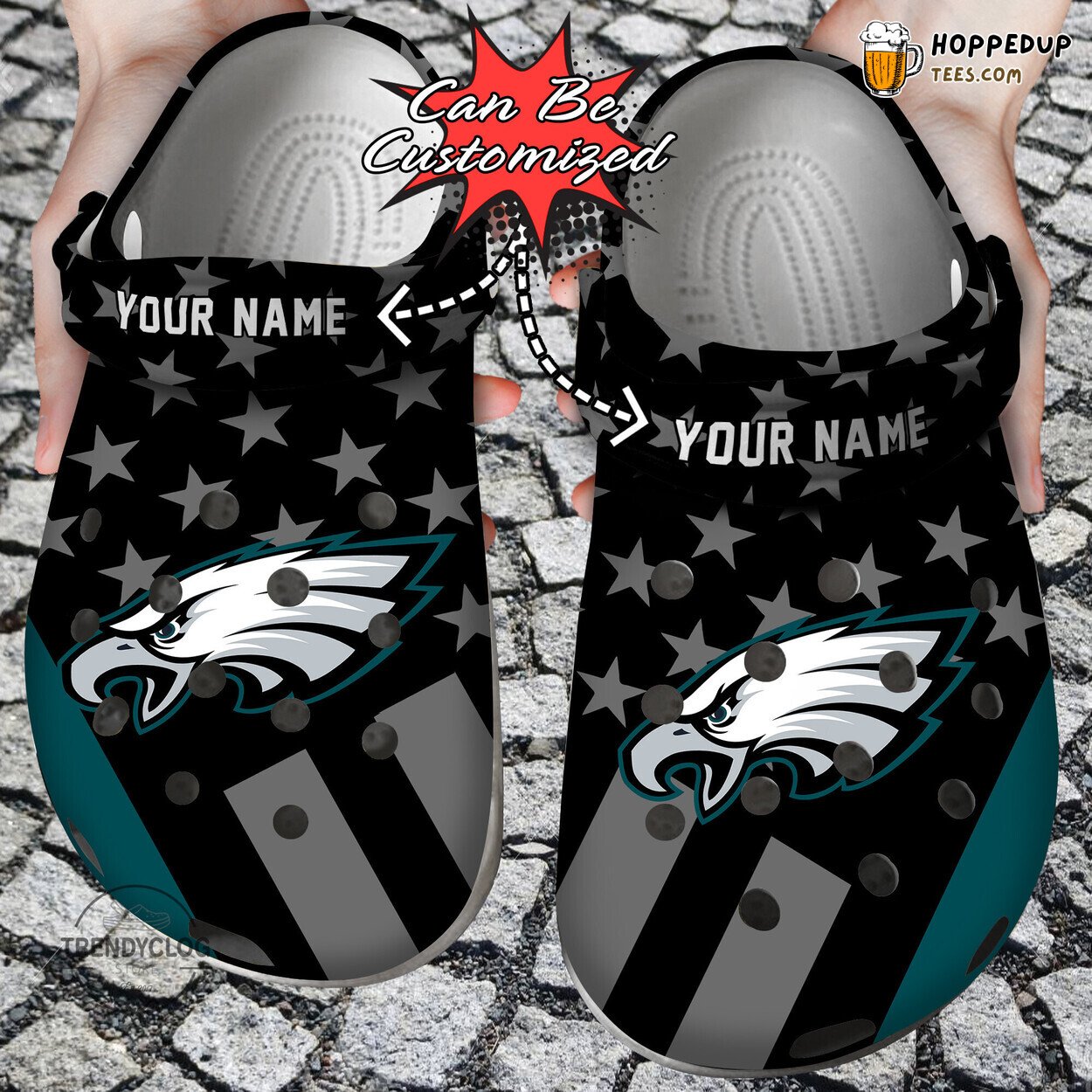 Football PEagles Star Flag Personalized Comfortable Unique Clog Shoes