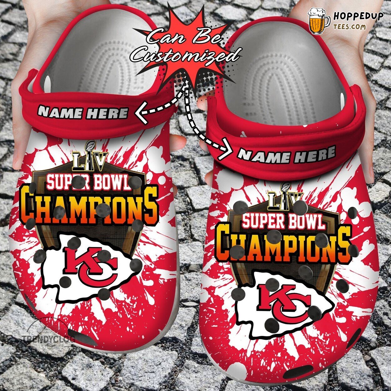 Football Personalized KC Chiefs Super Bowl Comfortable Unique Clog Shoes