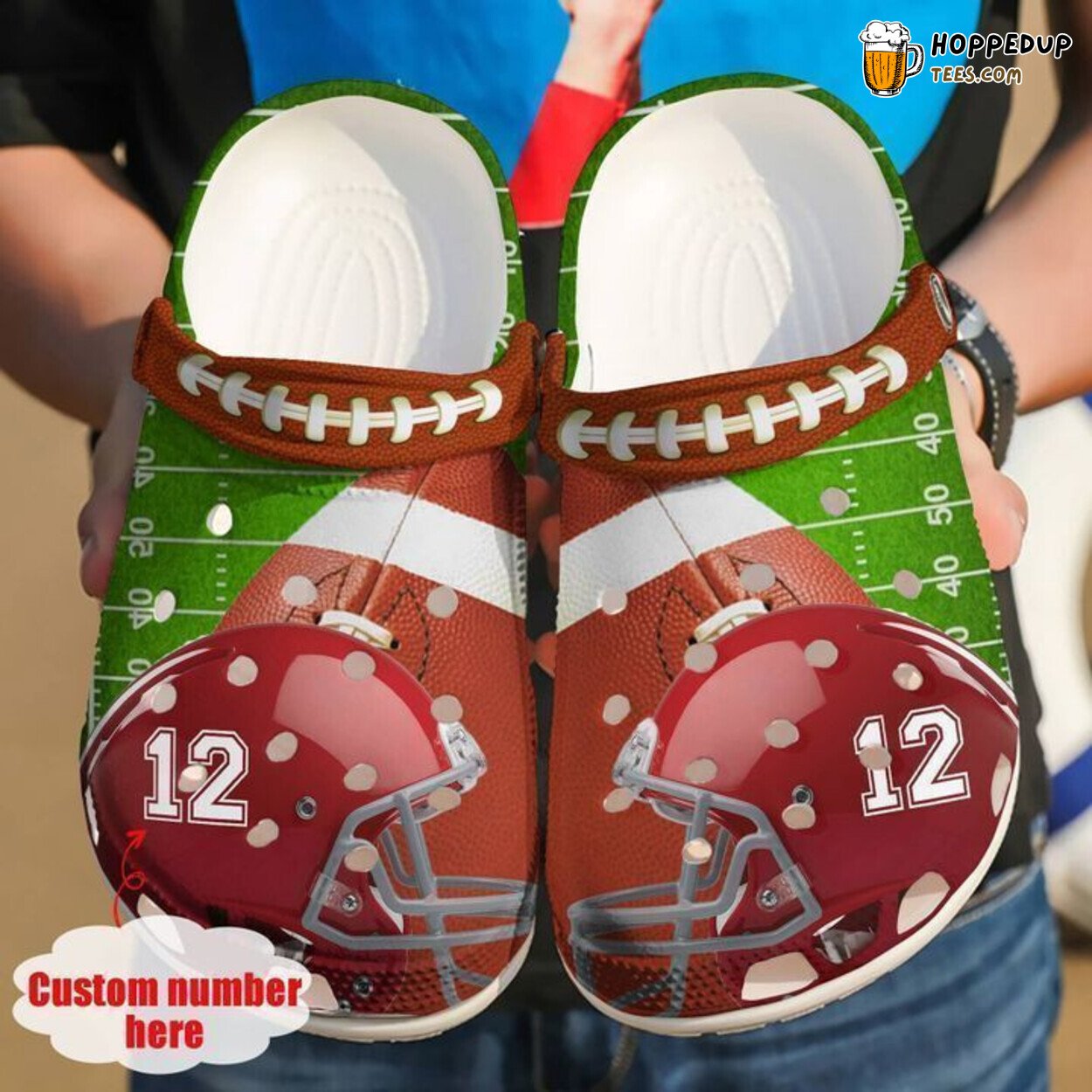 Football Personalized Lover Themed Clog Shoes Unique Sports Fan Gift