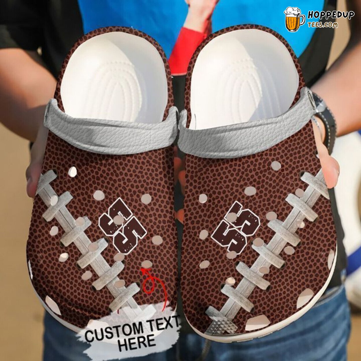 Football Personalized Lovers Theme Classic Comfortable Clogs Shoes Unique Gift