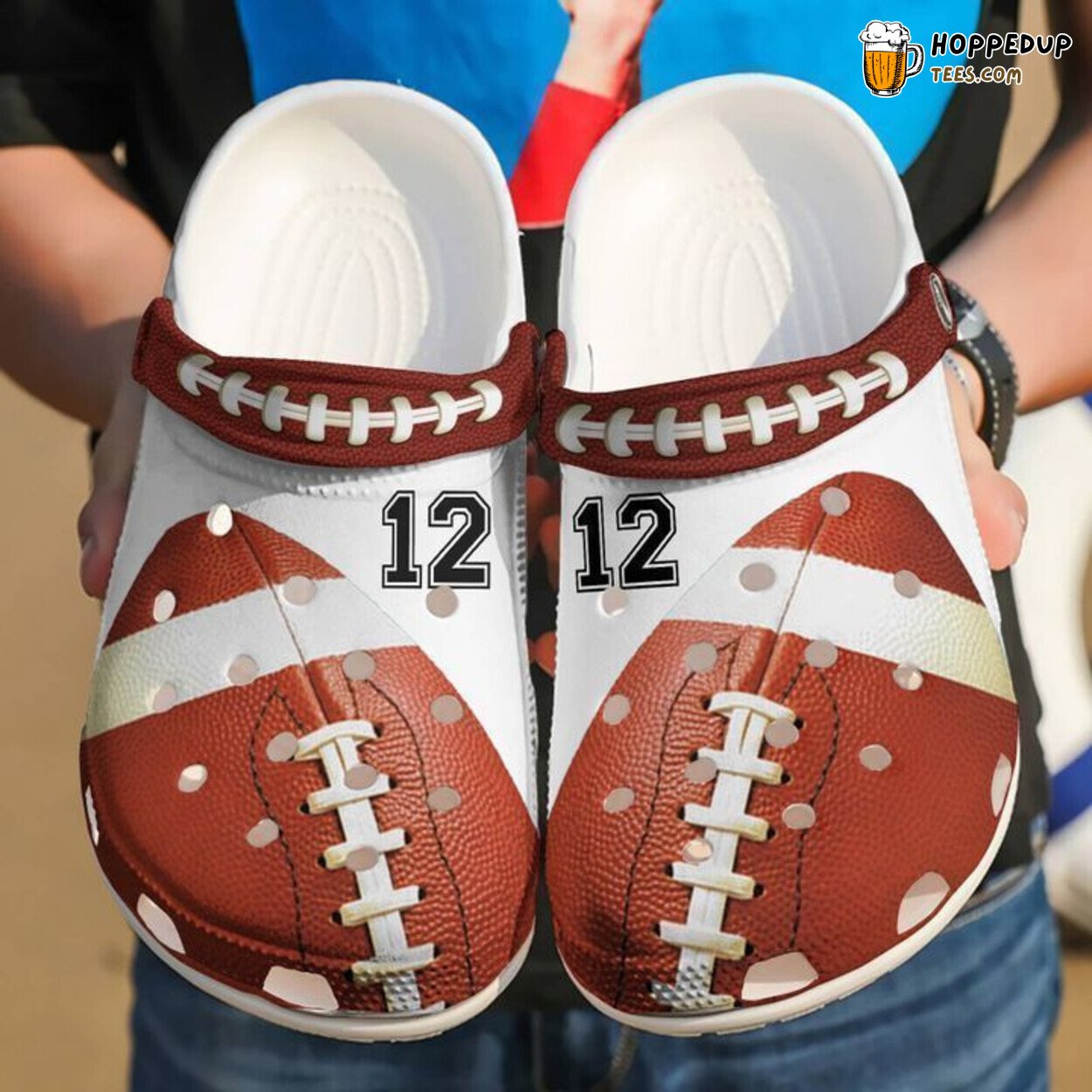 Football Personalized Player Theme Classic Comfortable Clogs Shoes Sports Gift
